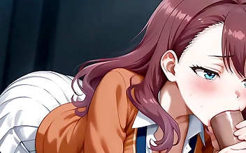 黑人 Sizzling Hot Teen Gives Mind-blowing Blowjob Until He